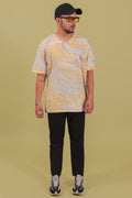 Gold Dust Marbled Oversized T-Shirt