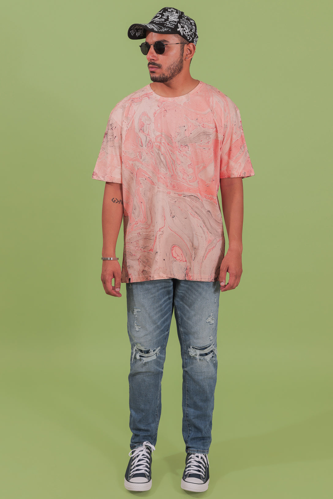 The Sky Peach Marbled T-Shirt