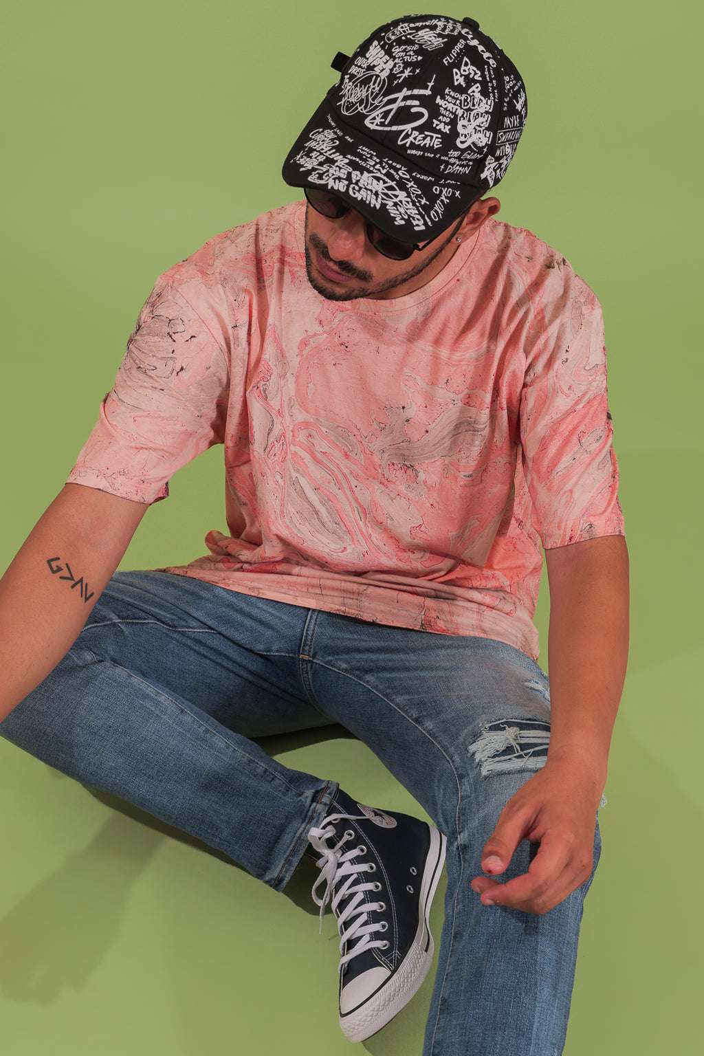 The Sky Peach Marbled T-Shirt