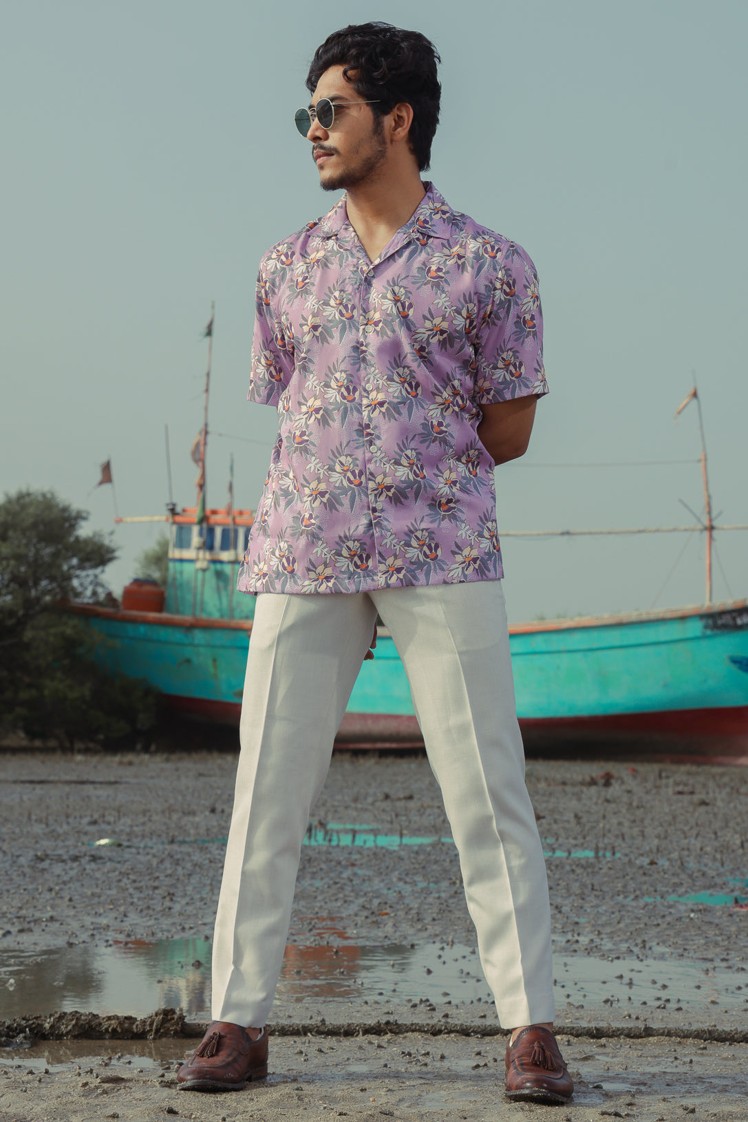 Purple Martini Printed Shirt