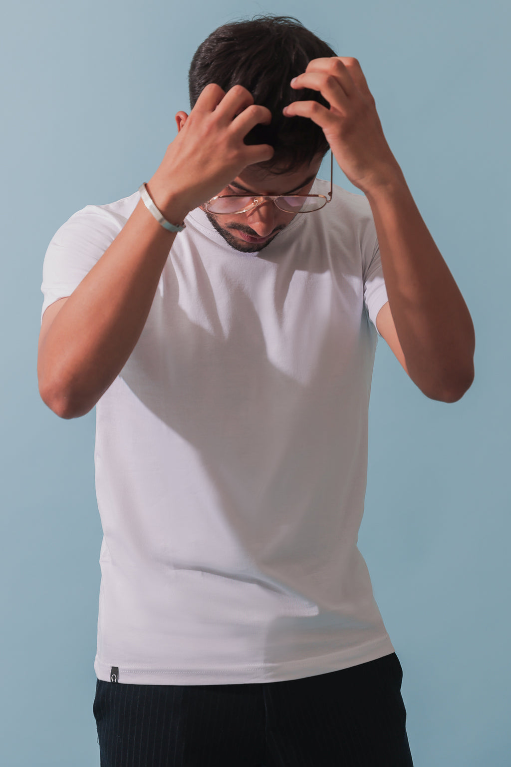 White Slim Fit Cotton T-Shirt
