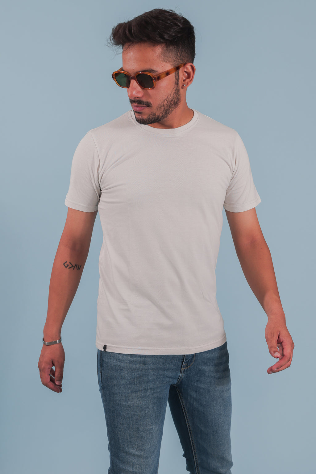 Cement Slim Fit Cotton T-Shirt