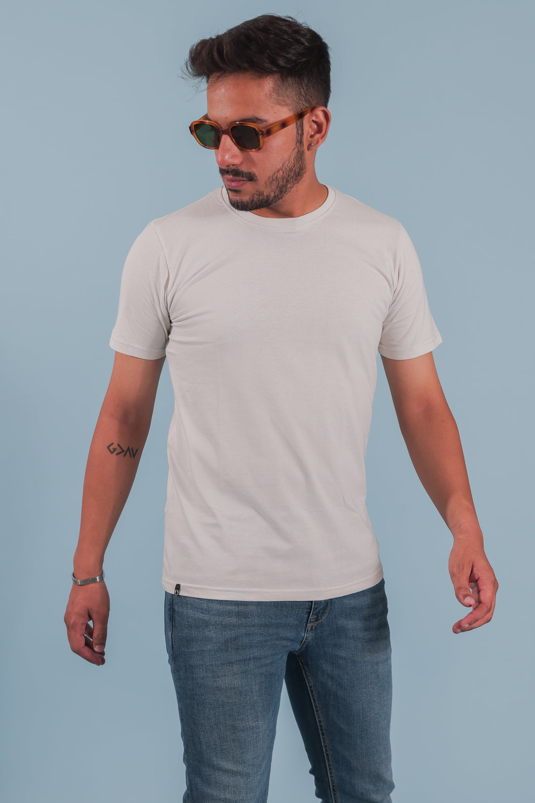 Cement Slim Fit Cotton T-Shirt