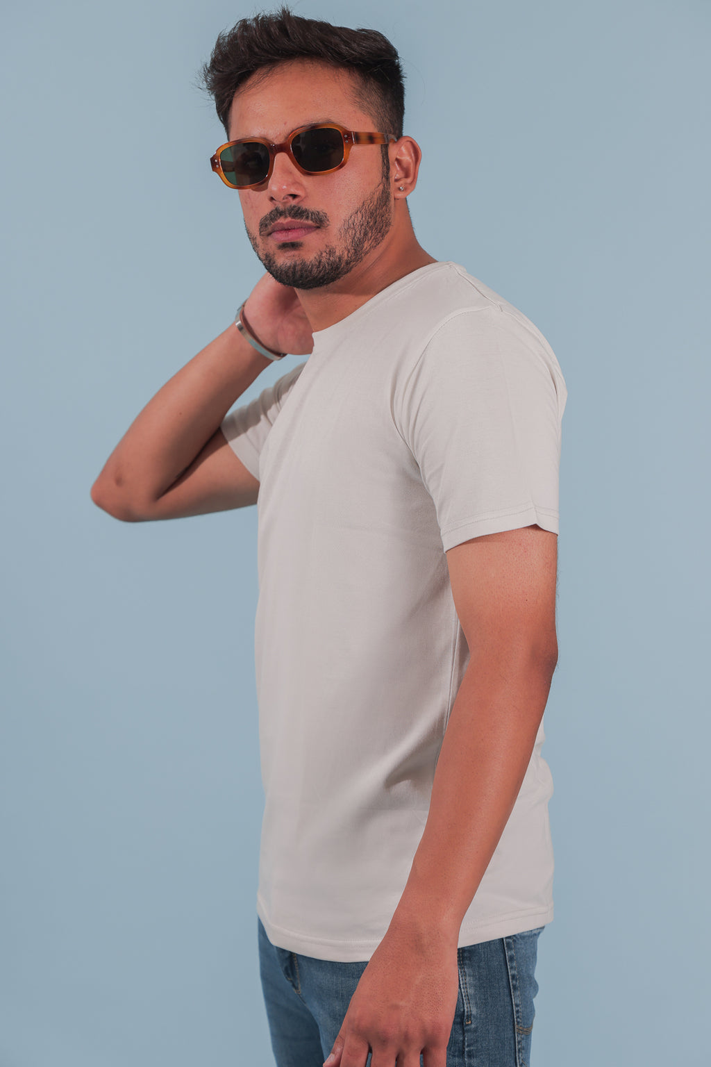 Cement Slim Fit Cotton T-Shirt