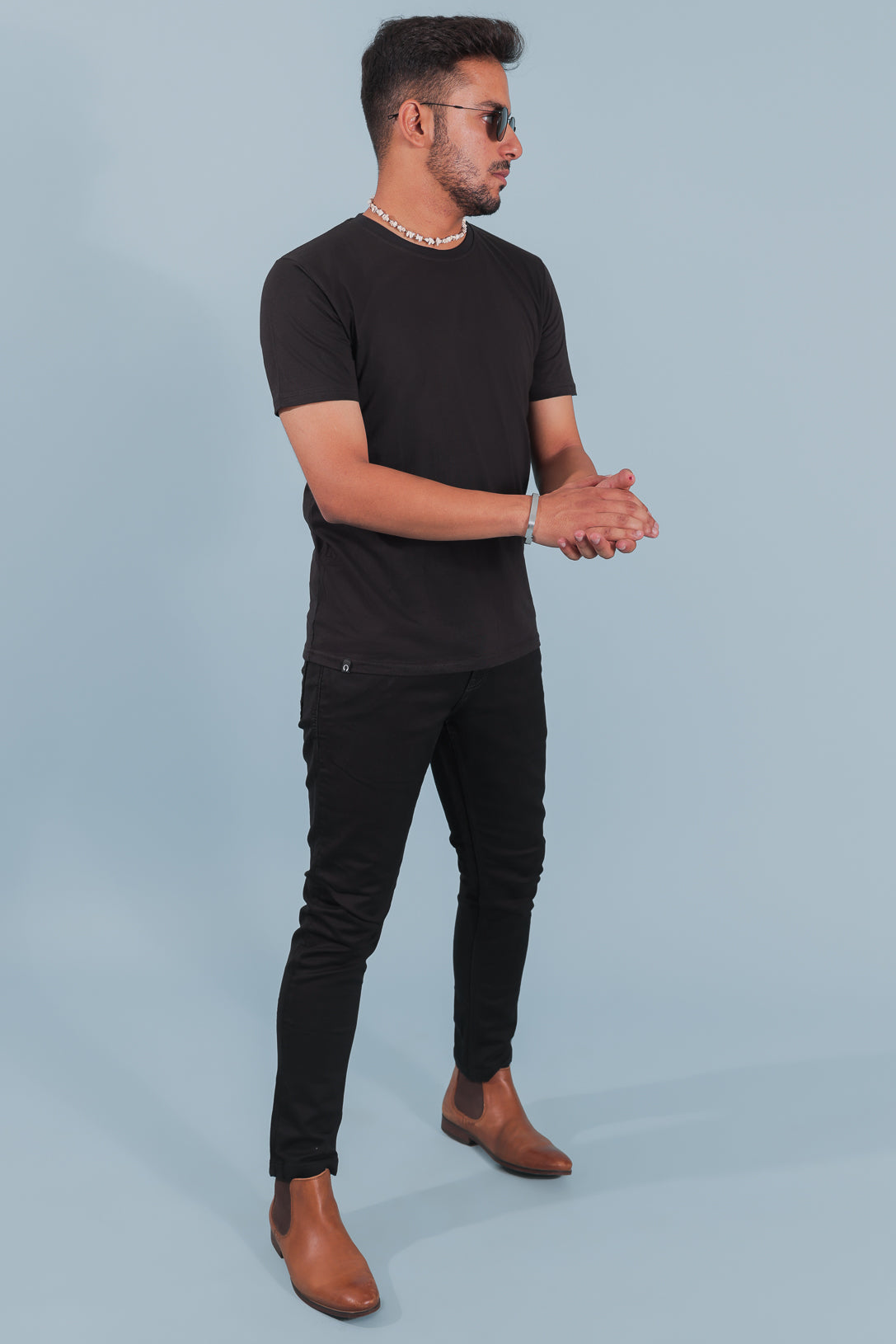 Black Slim Fit Cotton T-Shirt
