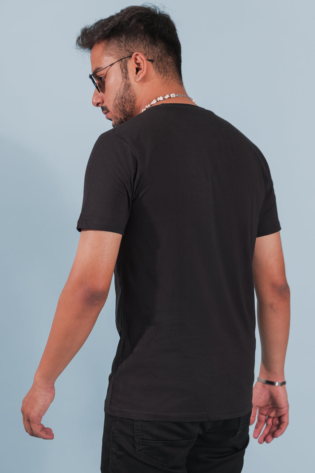 Black Slim Fit Cotton T-Shirt
