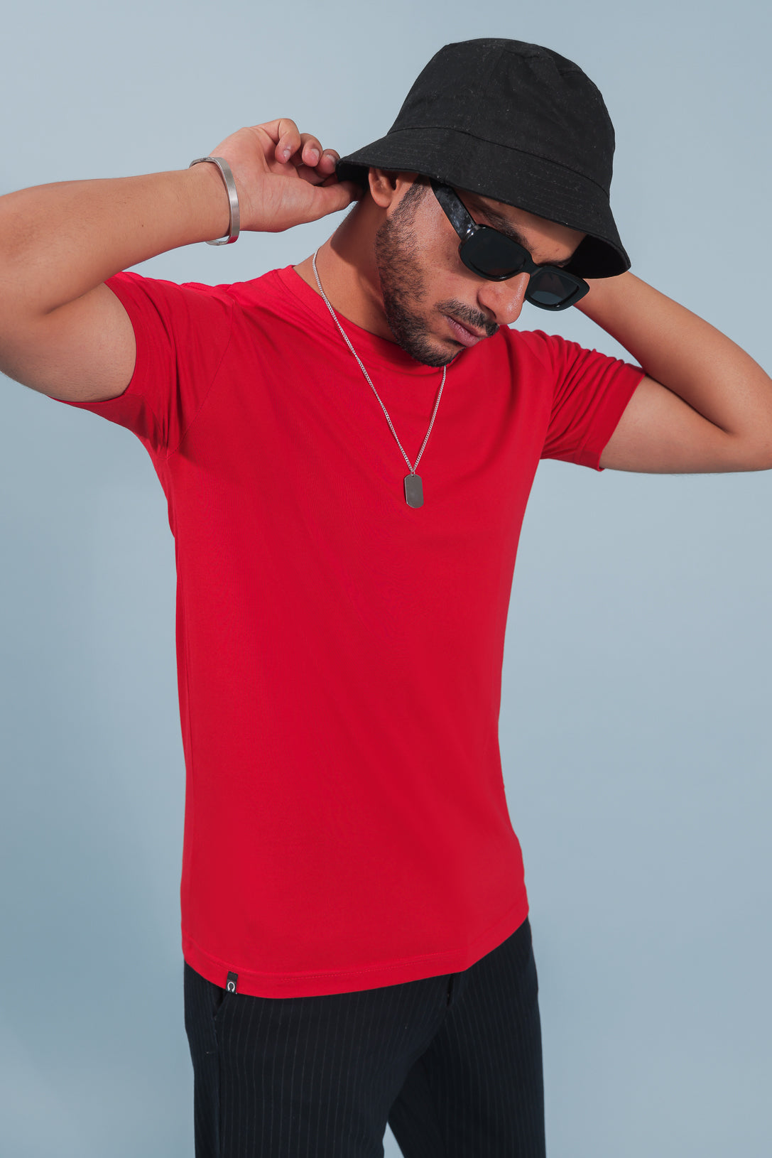 Red Slim Fit Cotton T-Shirt