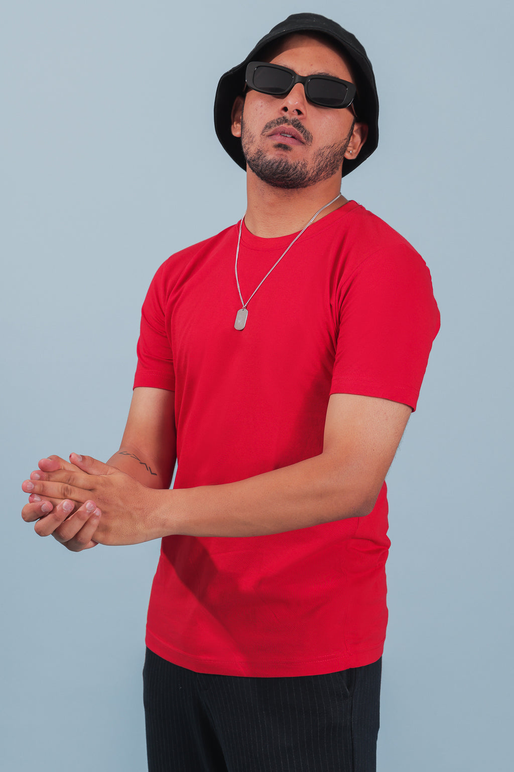 Red Slim Fit Cotton T-Shirt