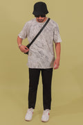 Moon Grey Marbled Oversized T-Shirt