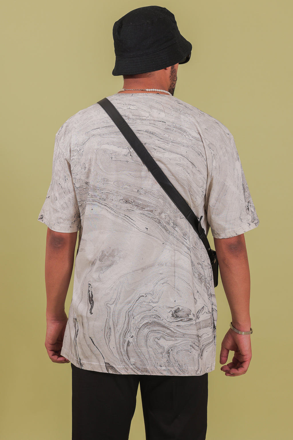 Moon Grey Marbled Oversized T-Shirt