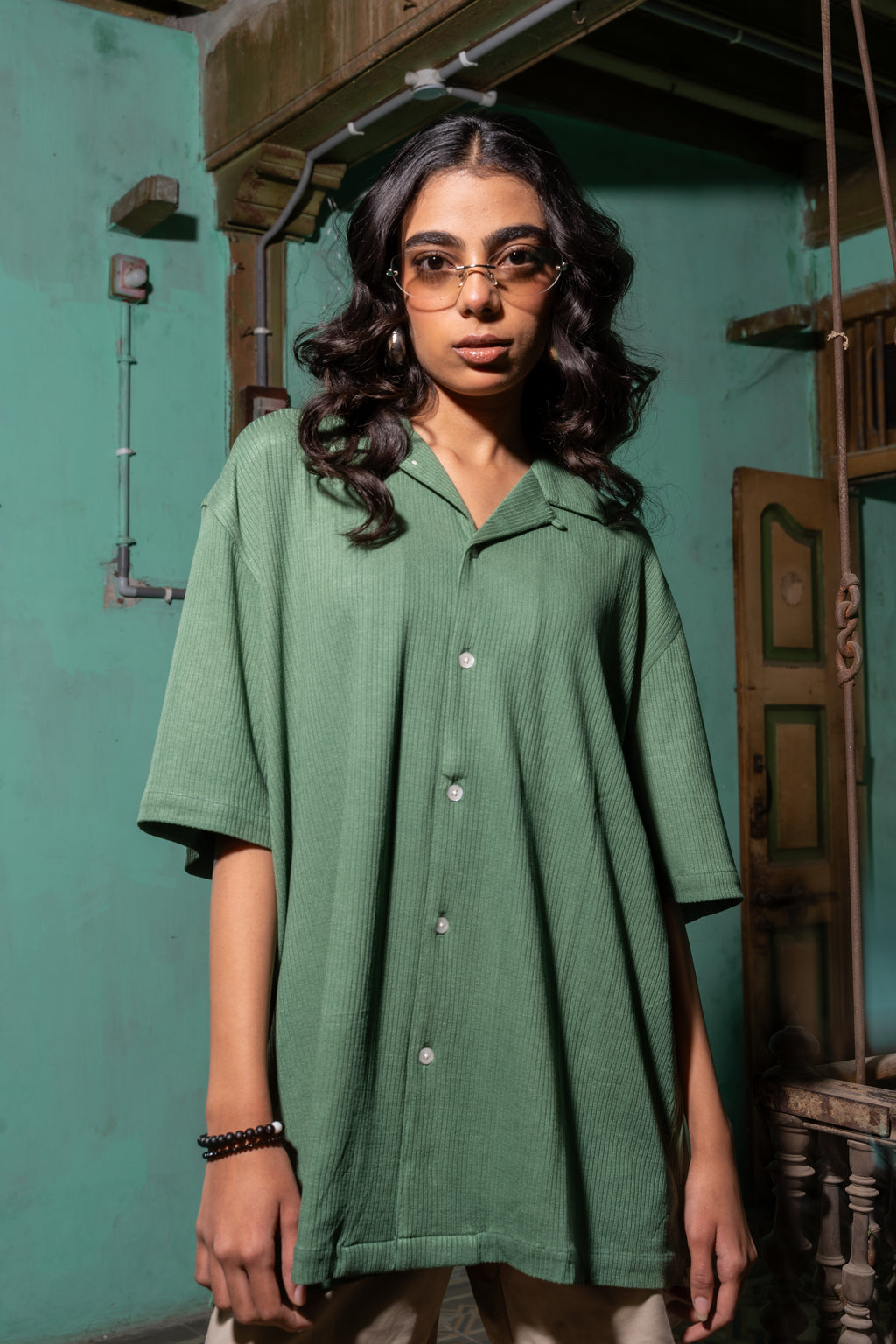 Green Knitted Shirt