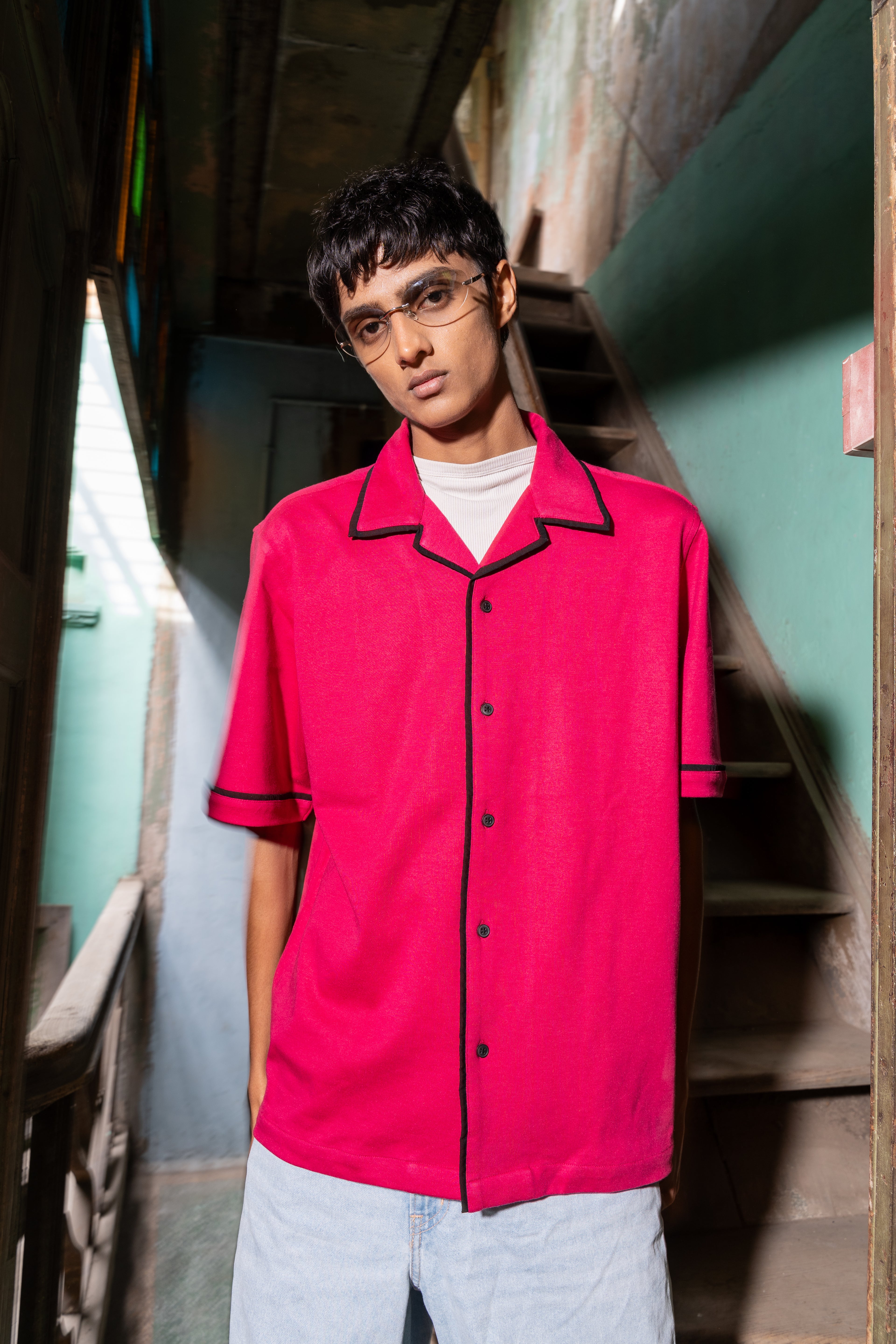 Absolute Pink Bowling Shirt
