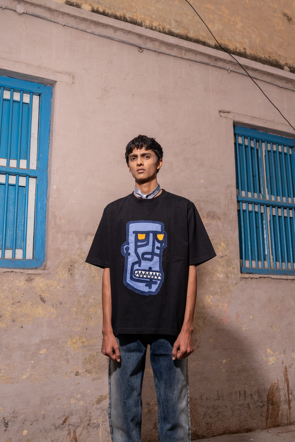Forefathers Embroidered Patch Oversized T-Shirt