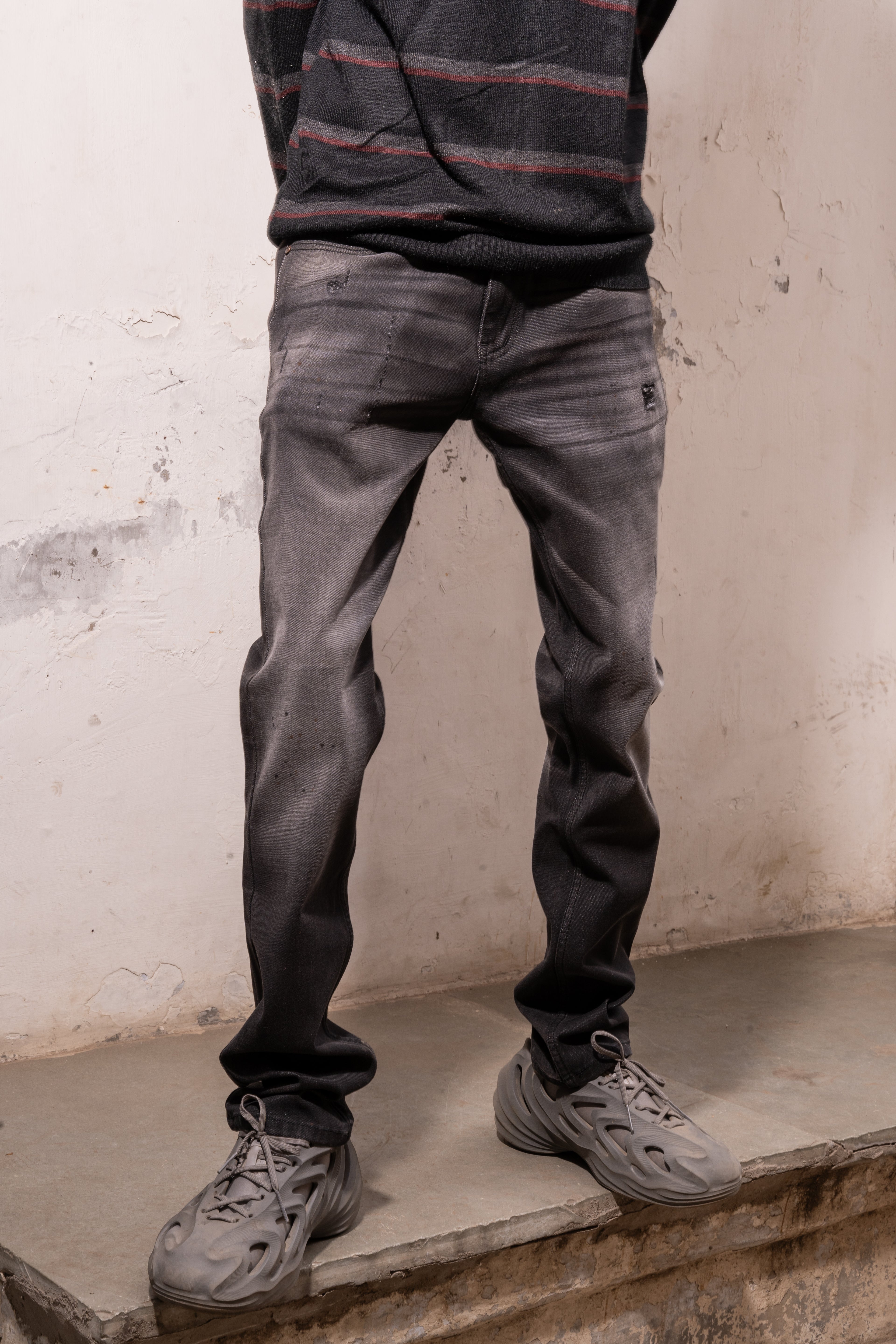 Black Washed Skinny Fit Denim