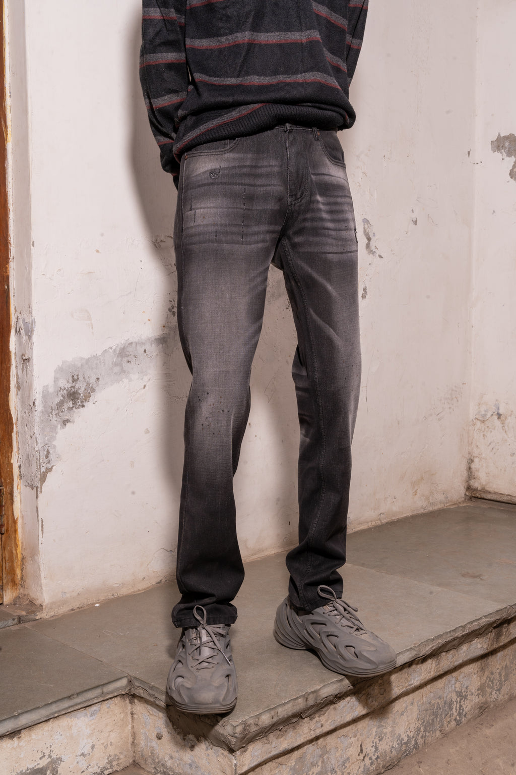 Black Washed Skinny Fit Denim