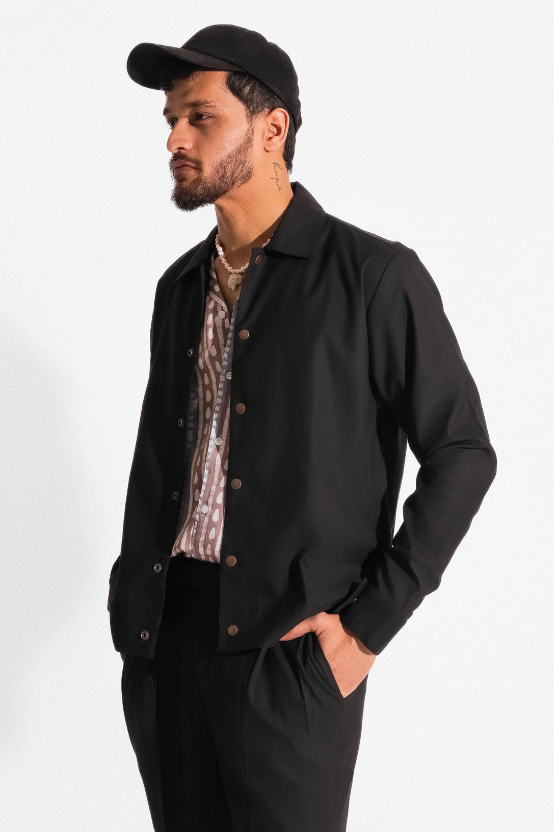Classic Black Trucker Jacket