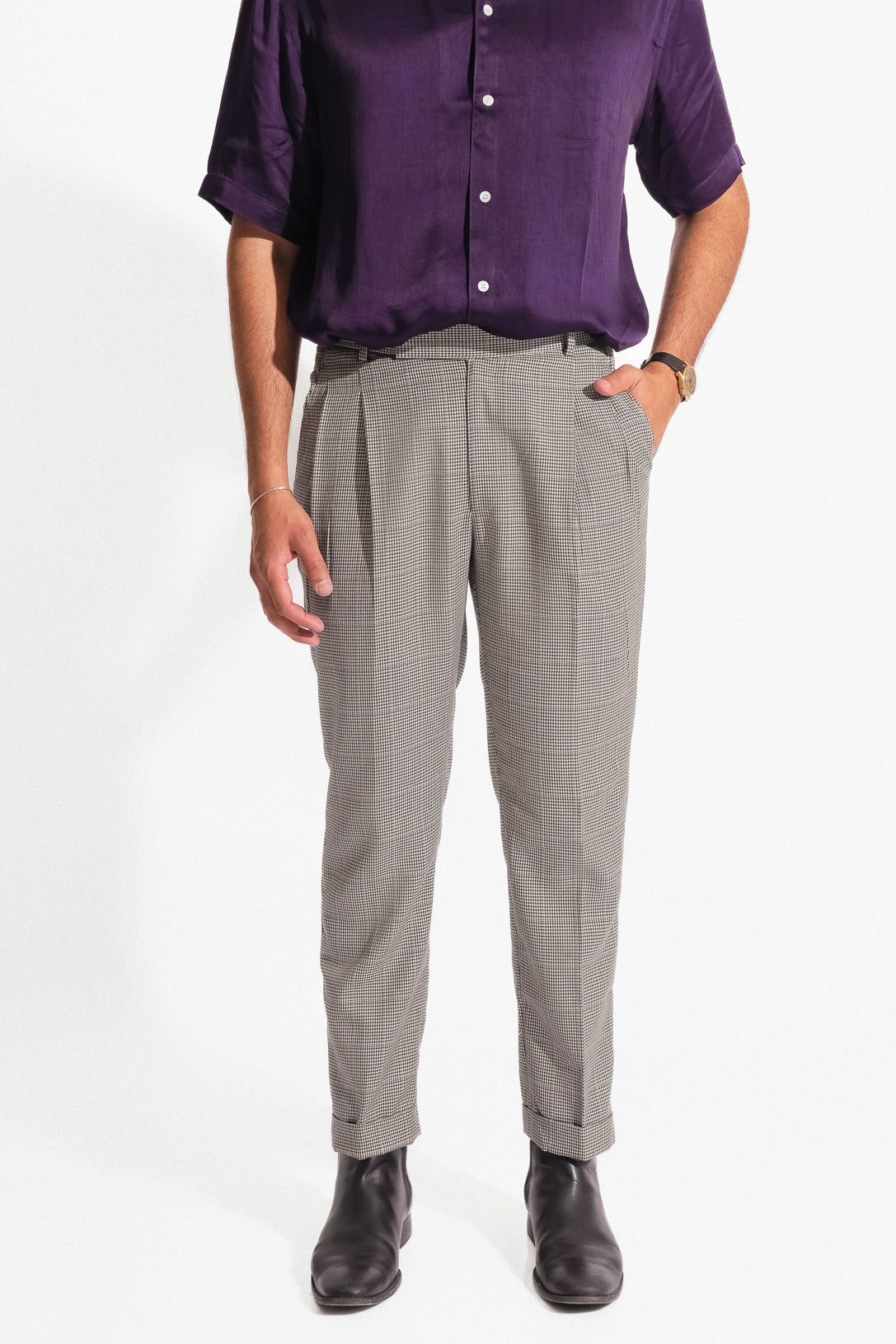 Hounds Tooth Semi Formal Pants