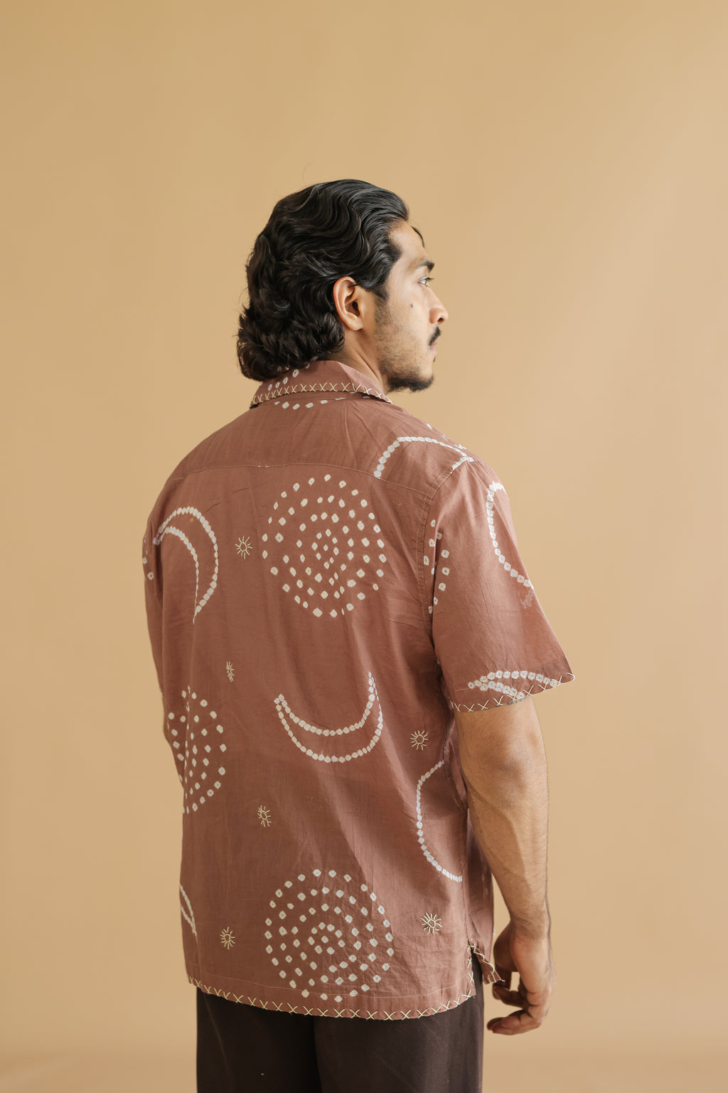 Chand Beige Bandhani Shirt