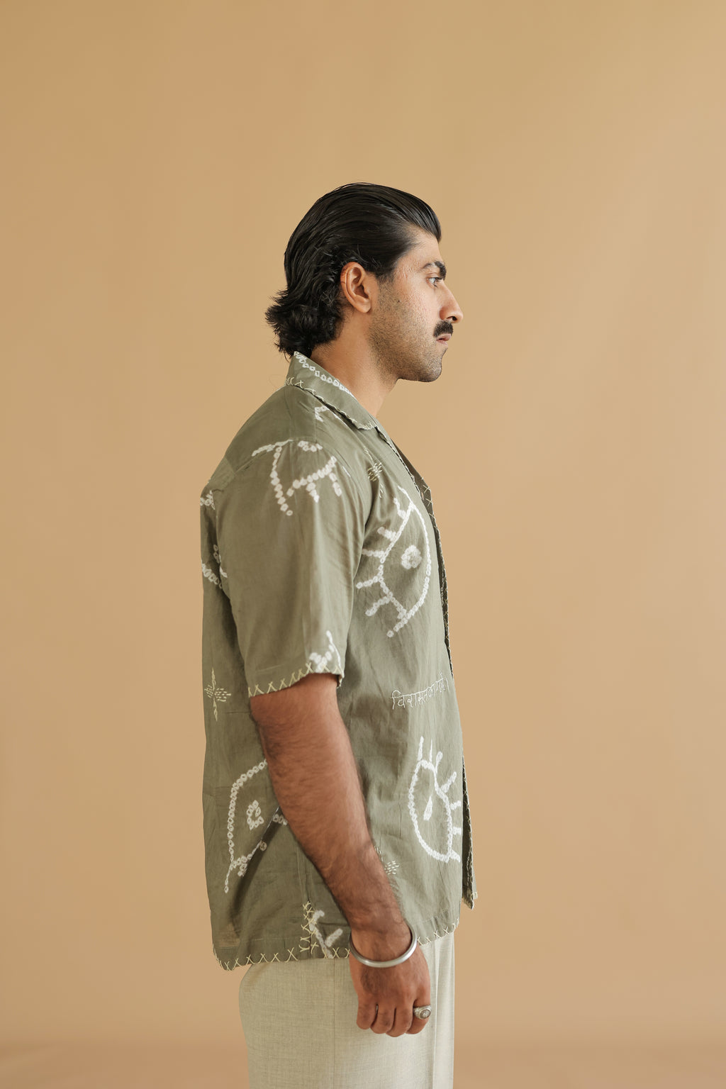 NAZAR GREY BANDHANI SHIRT