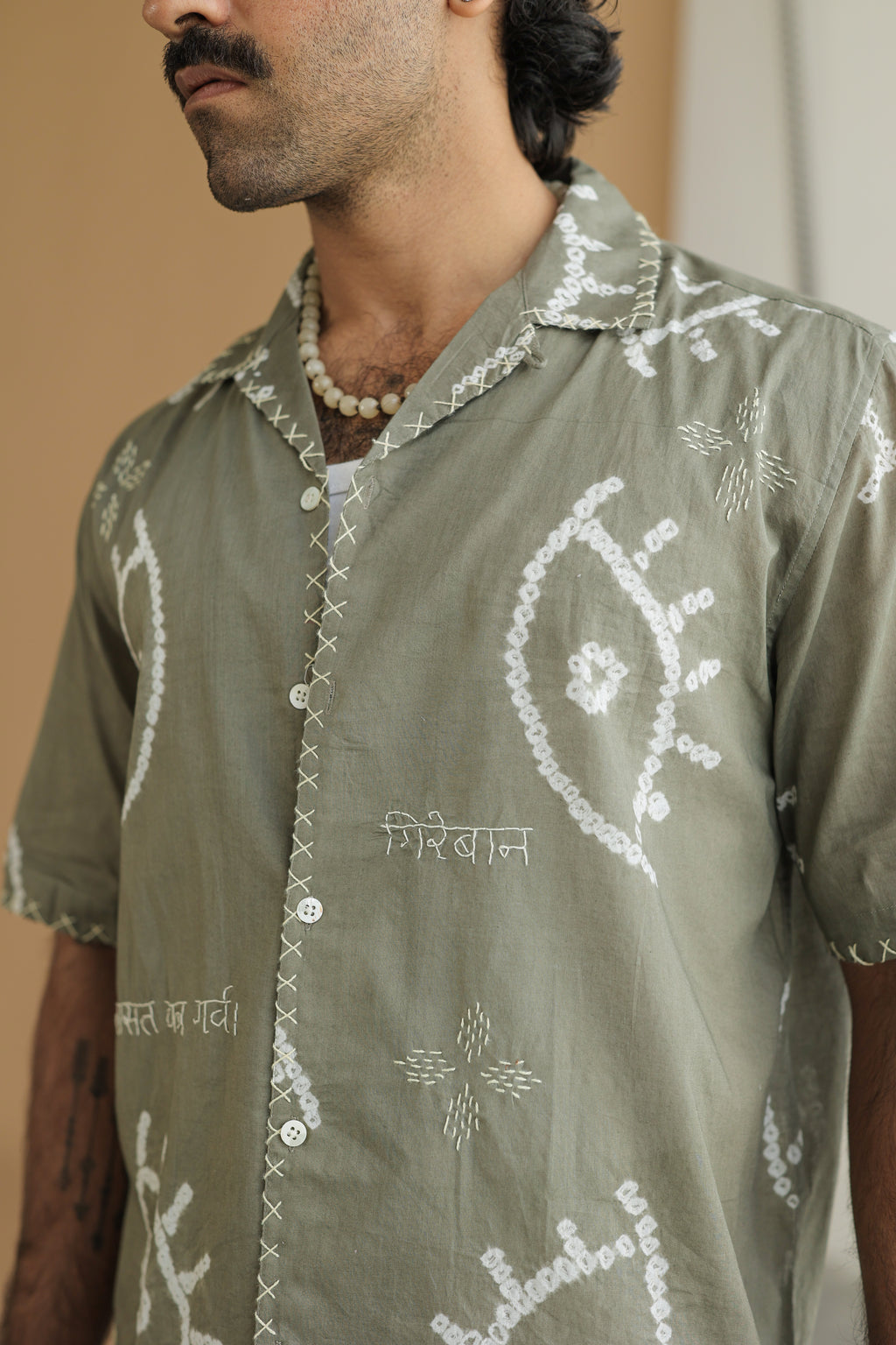NAZAR GREY BANDHANI SHIRT