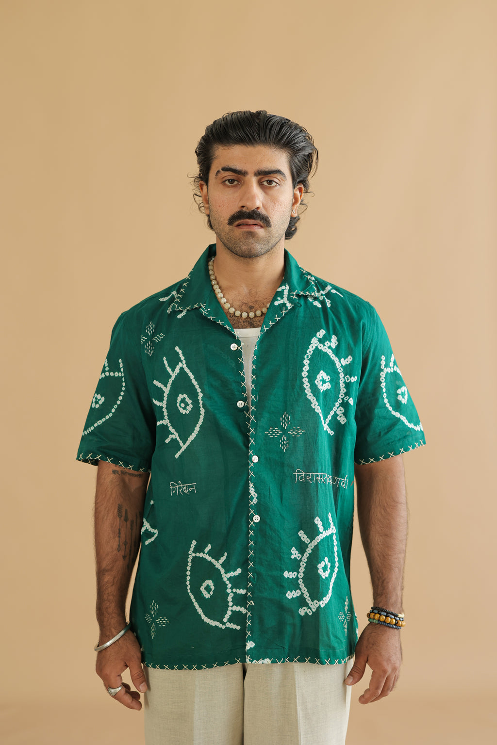 NAZAR GREEN BANDHANI SHIRT