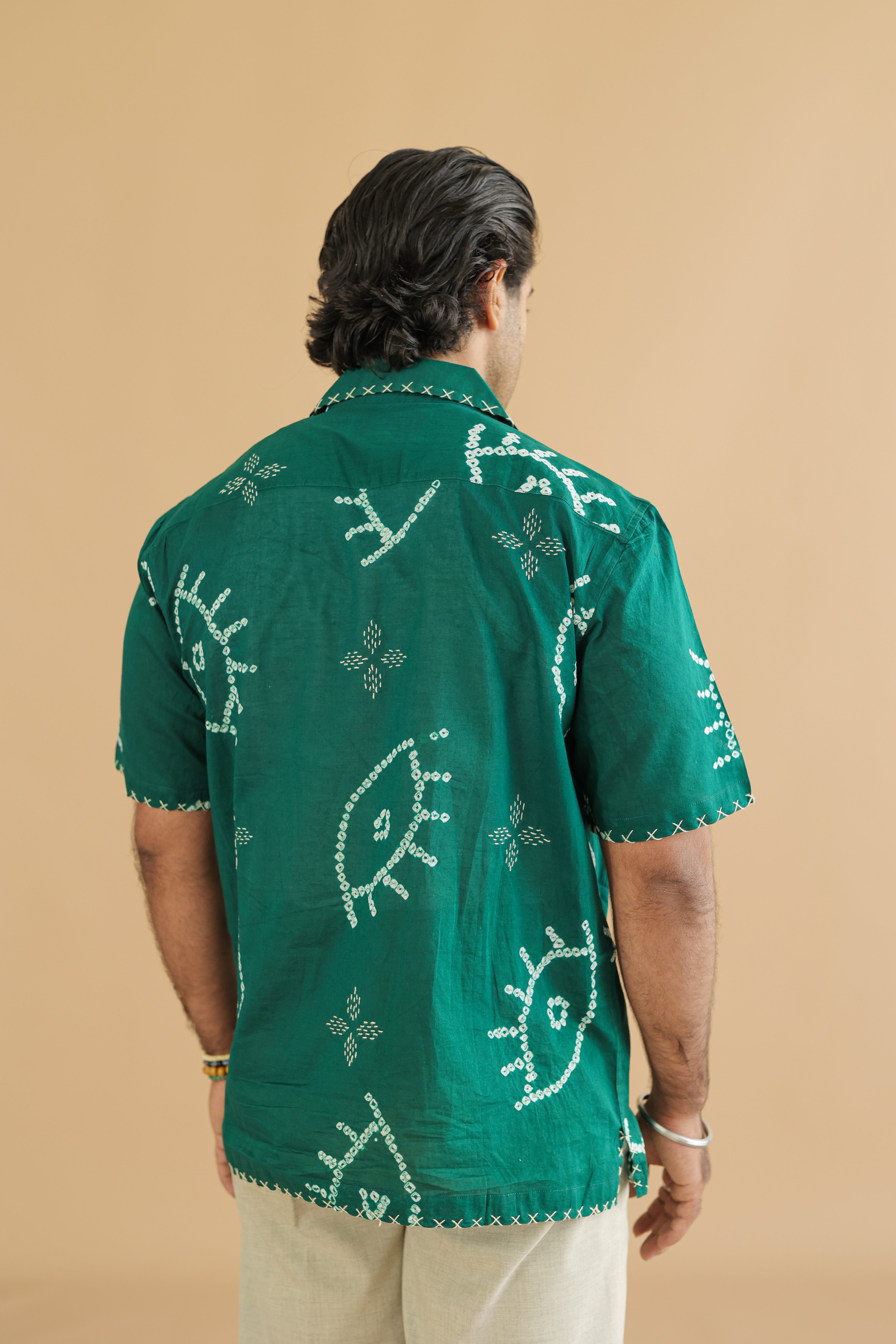 NAZAR GREEN BANDHANI SHIRT