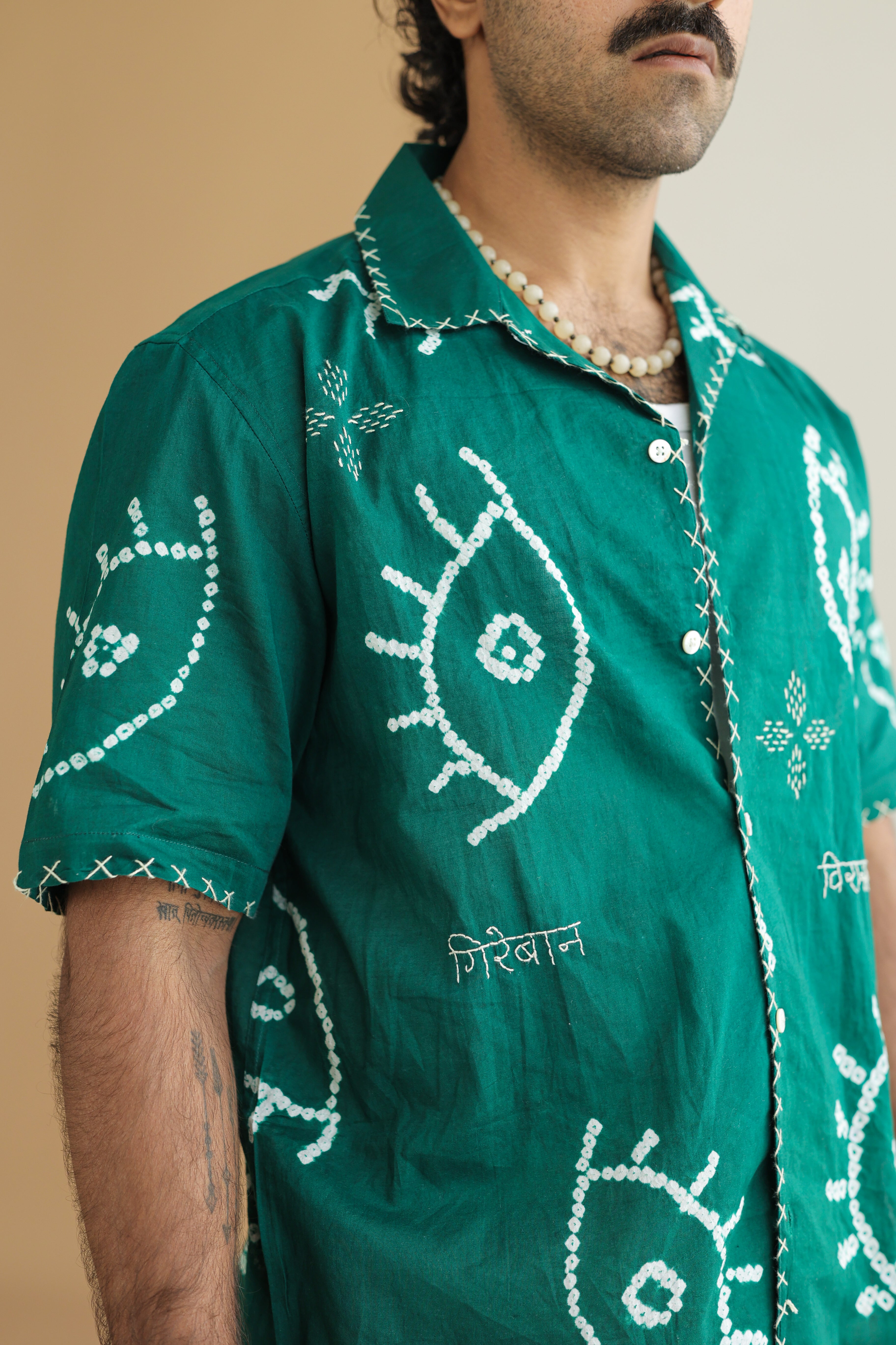 NAZAR GREEN BANDHANI SHIRT