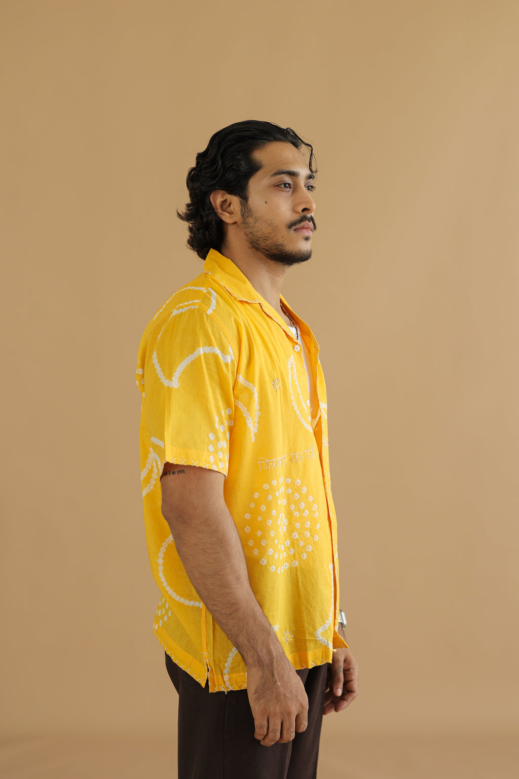 CHAND YELLOW BANDHANI SHIRT