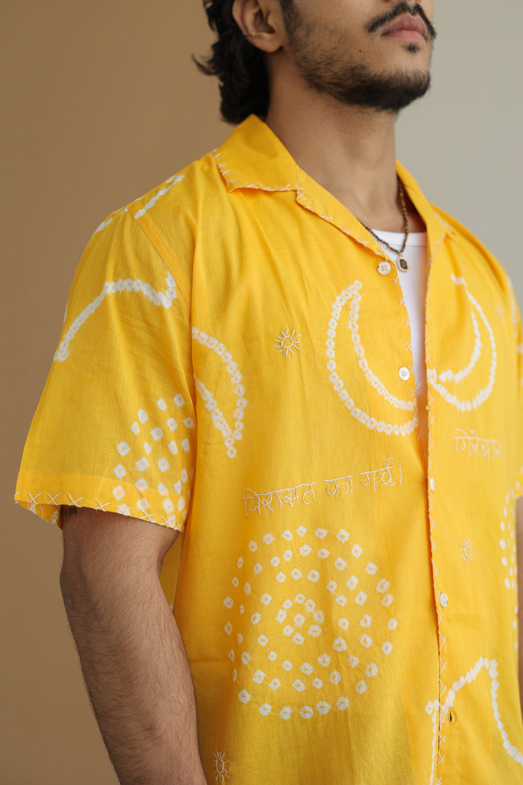 CHAND YELLOW BANDHANI SHIRT