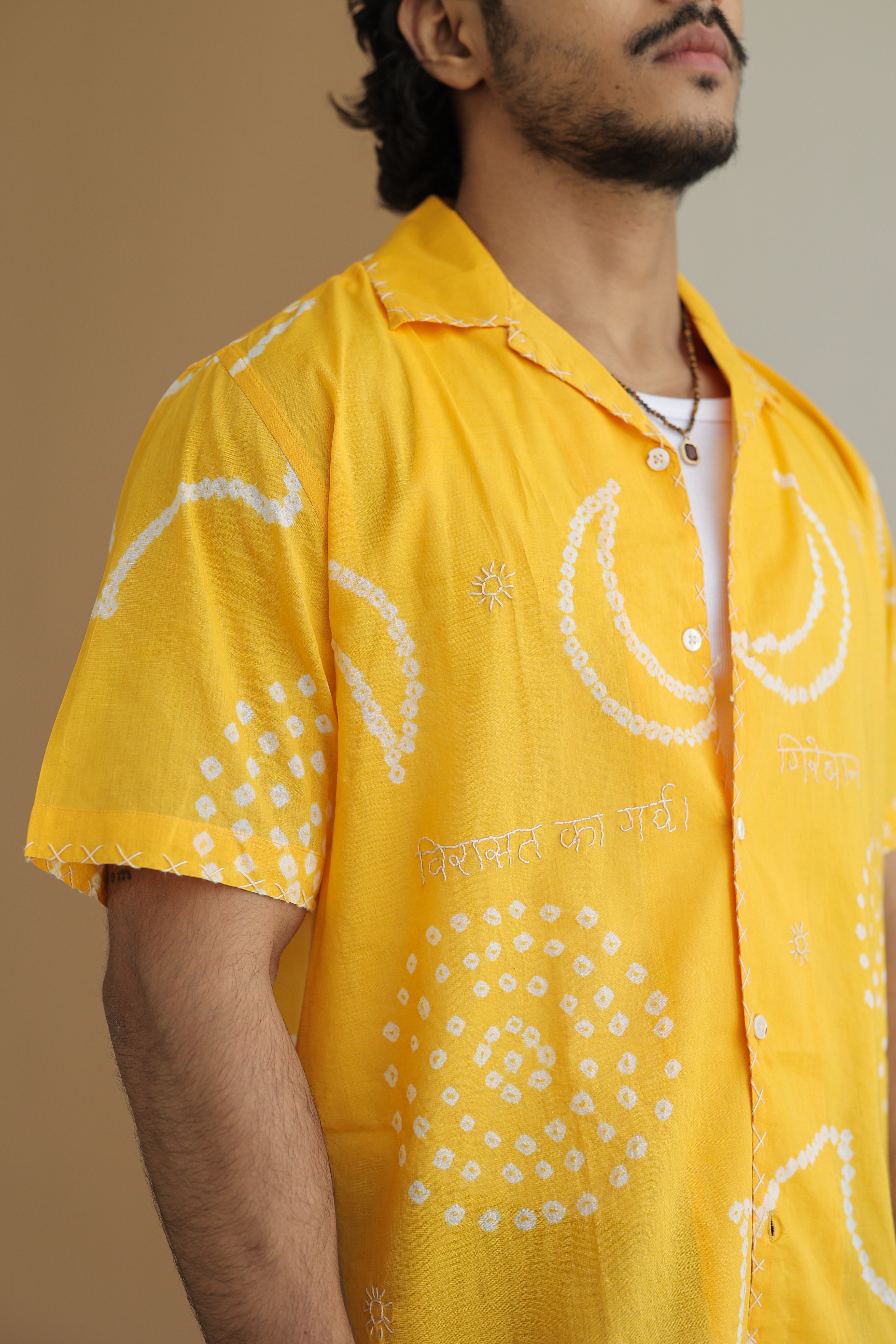 CHAND YELLOW BANDHANI SHIRT