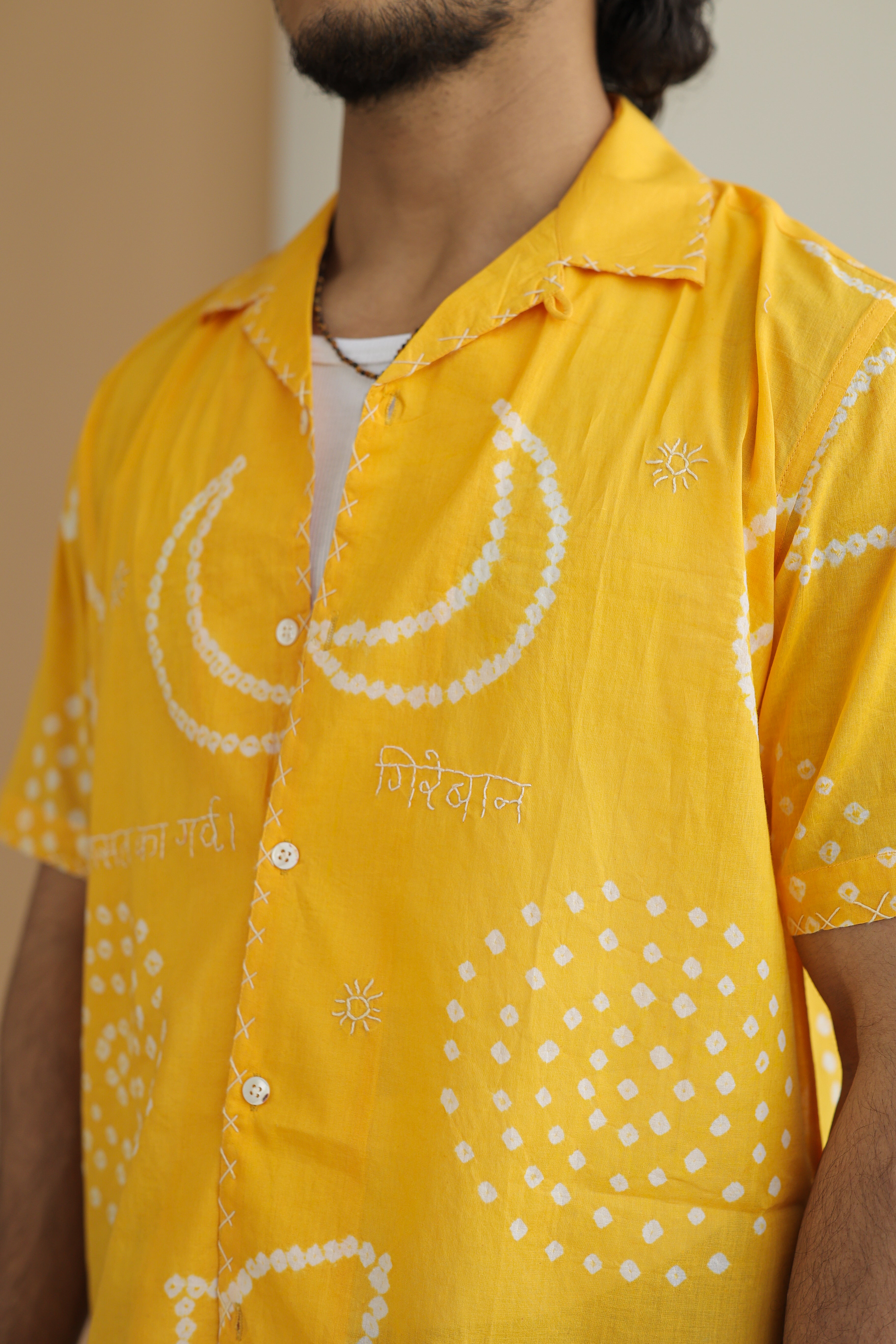 CHAND YELLOW BANDHANI SHIRT