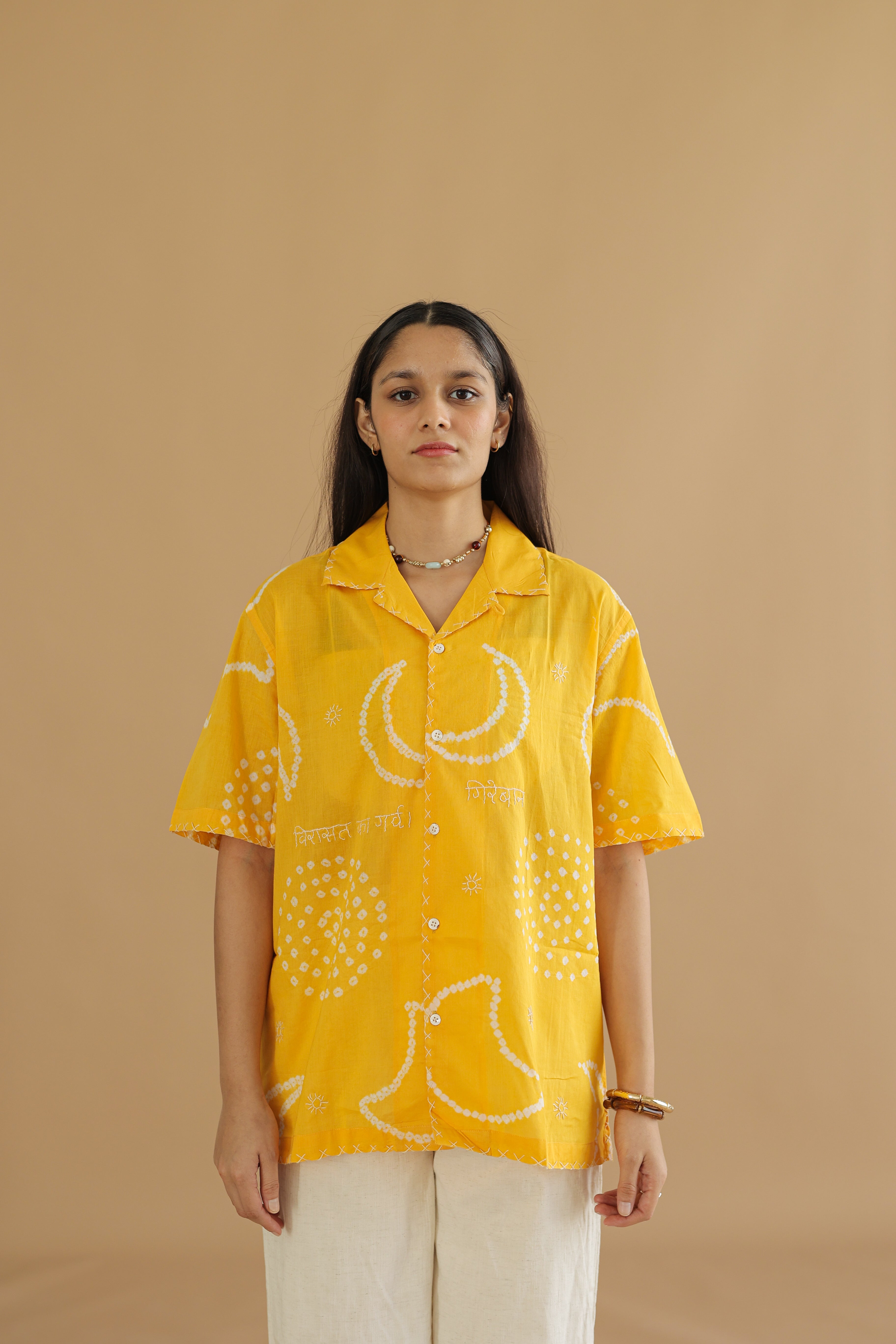 CHAND YELLOW BANDHANI SHIRT