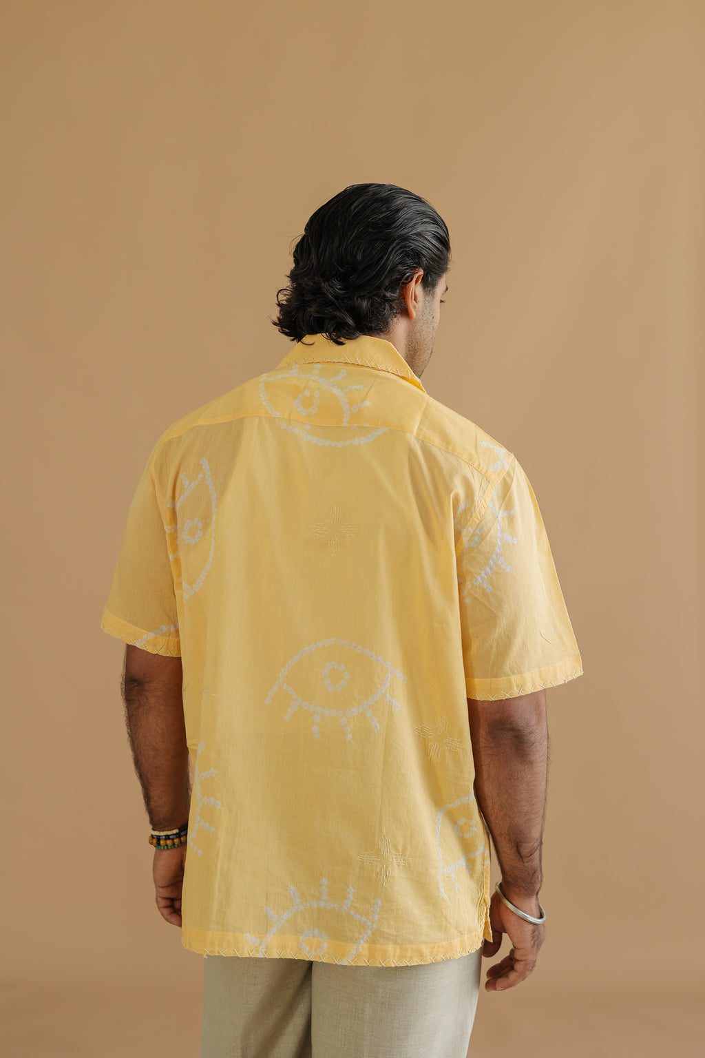 NAZAR YELLOW BANDHANI SHIRT