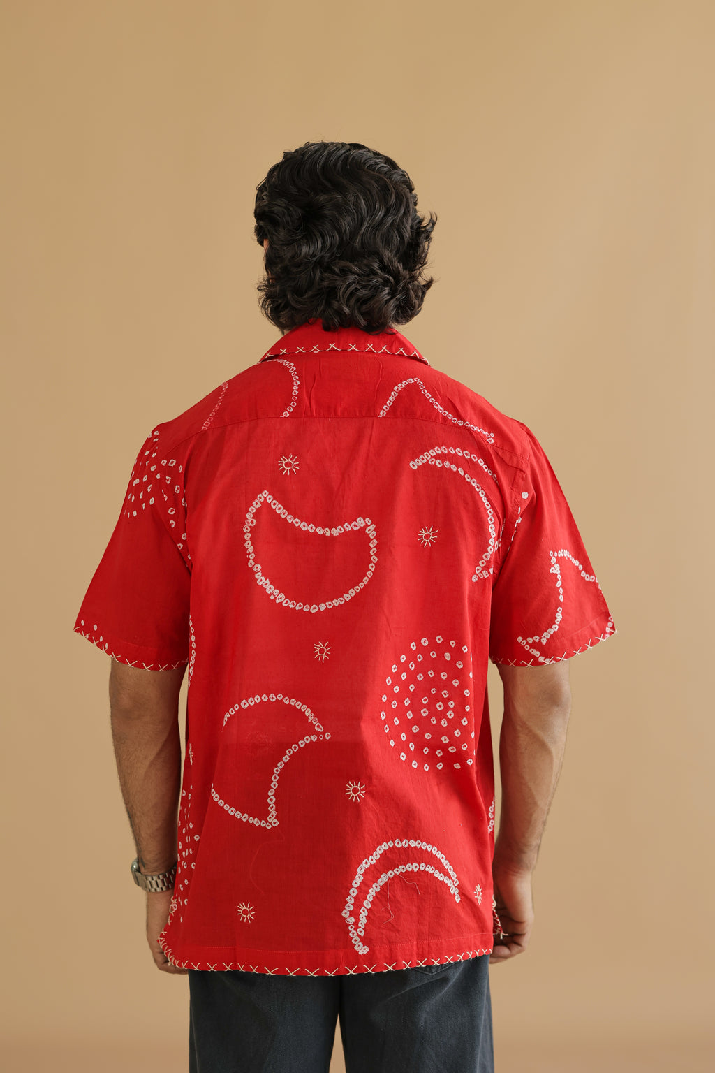 CHAND RED BANDHANI SHIRT
