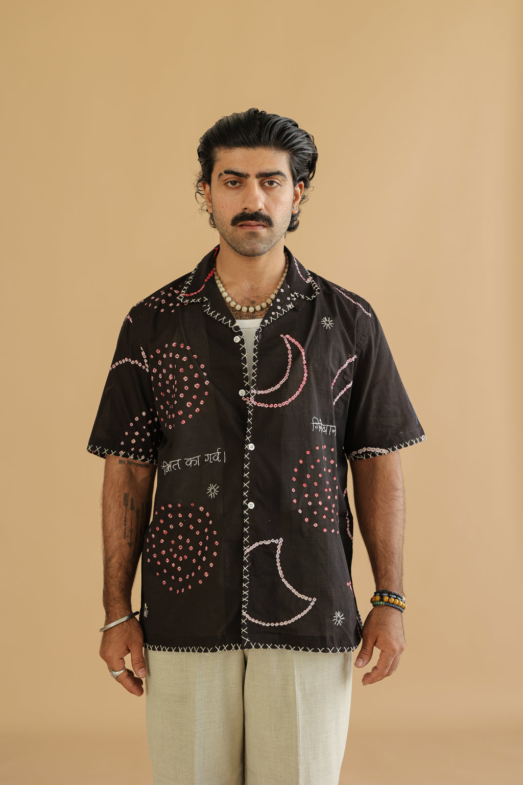CHAND BLACK BANDHANI SHIRT