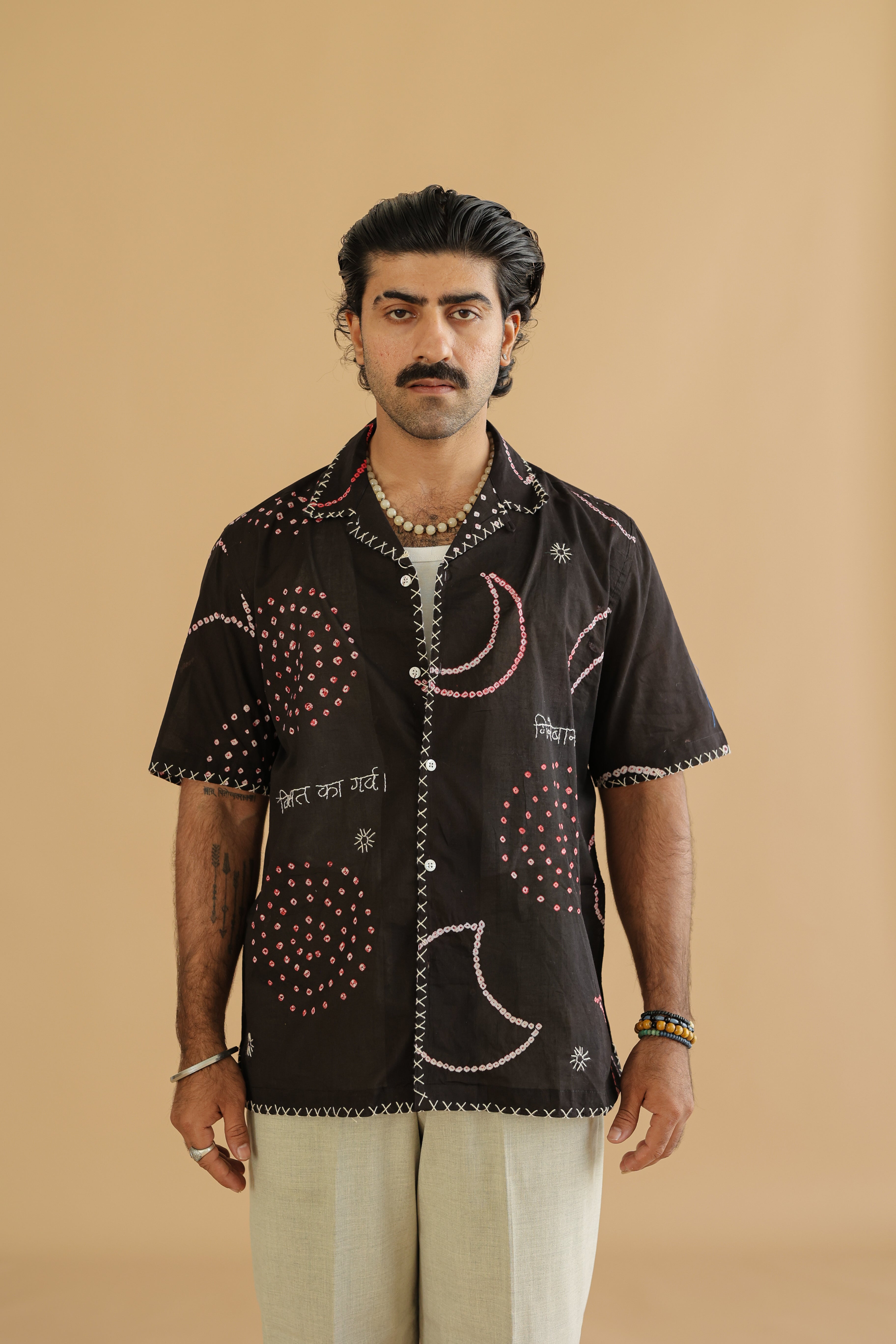 CHAND BLACK BANDHANI SHIRT