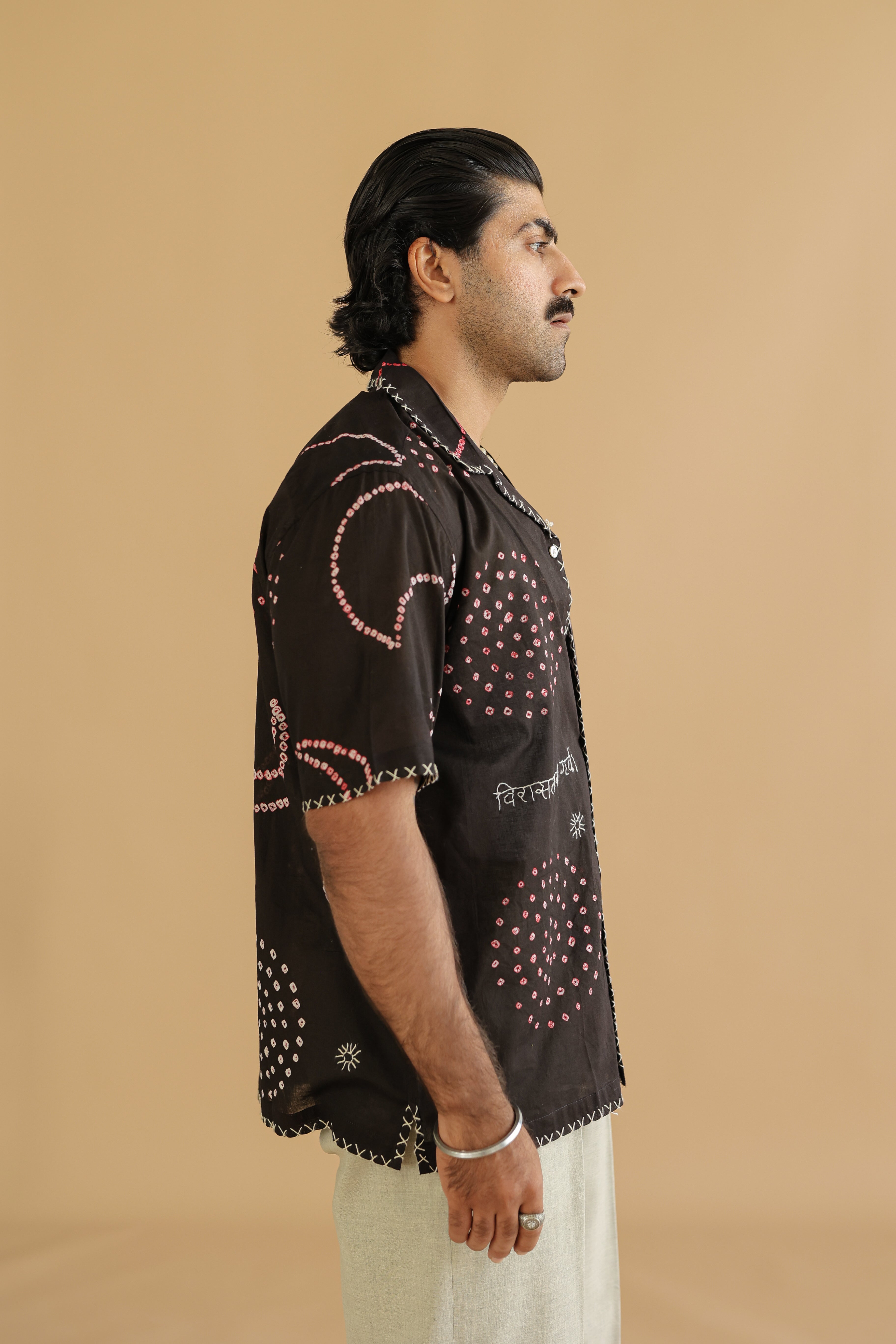 CHAND BLACK BANDHANI SHIRT