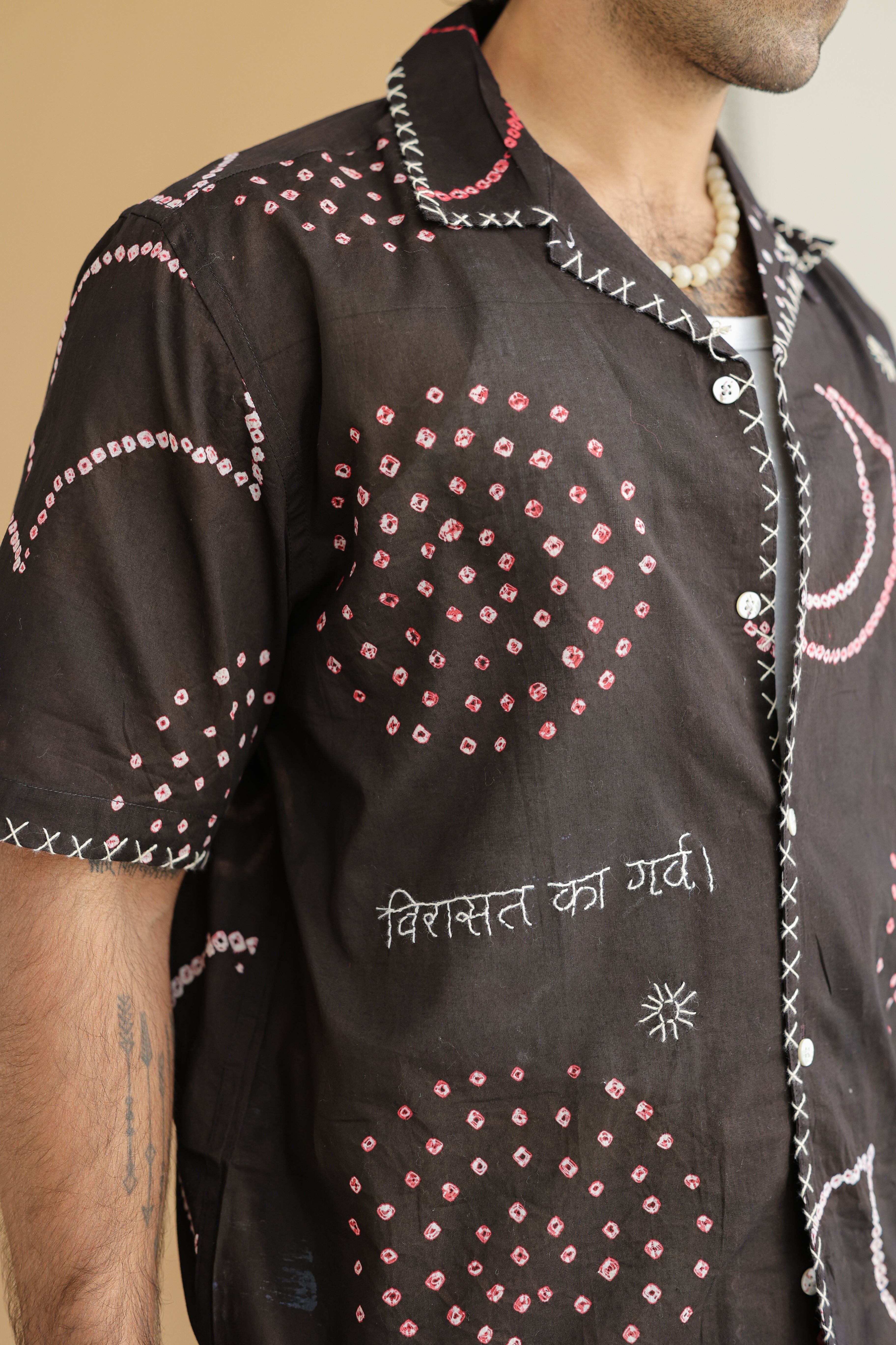 CHAND BLACK BANDHANI SHIRT