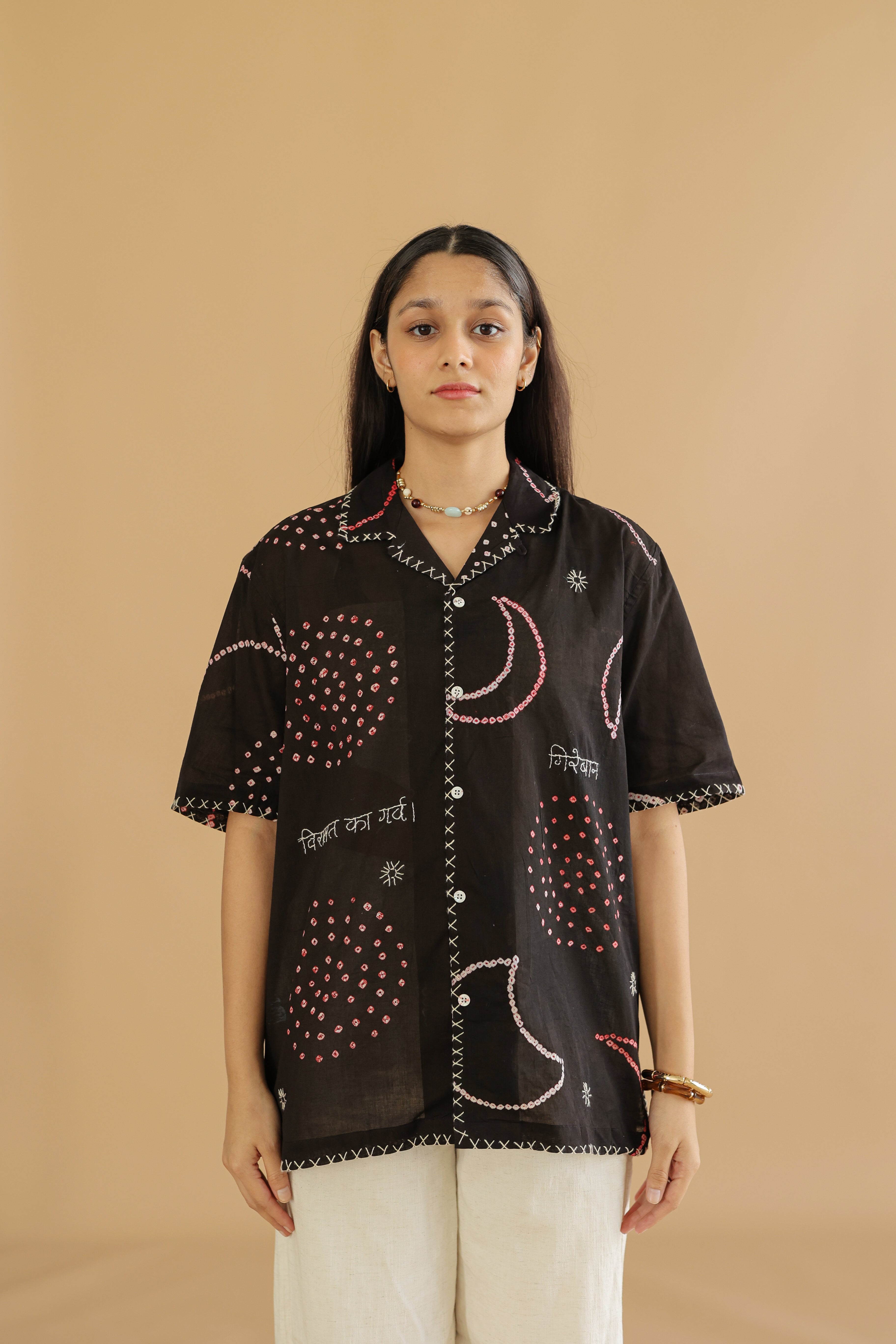 CHAND BLACK BANDHANI SHIRT