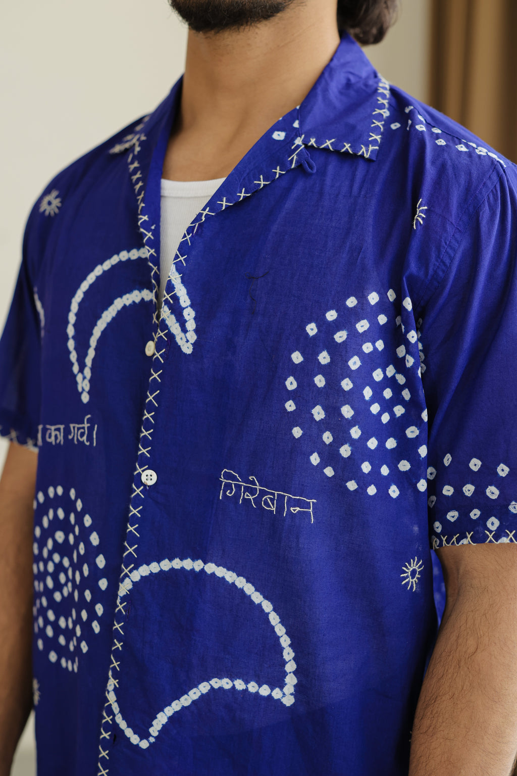 CHAND BLUE BANDHANI SHIRT