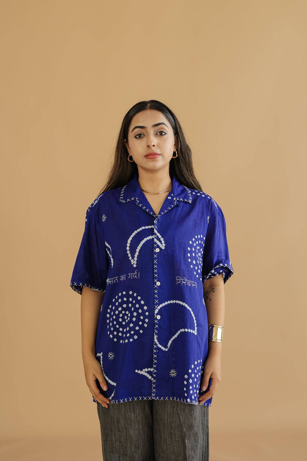 CHAND BLUE BANDHANI SHIRT