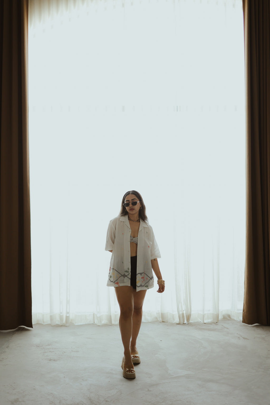 WHITE JAMDHANI SHIRT