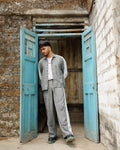 Grey Linen Lace Shacket