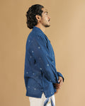 BLUE JAMDHANI SHIRT