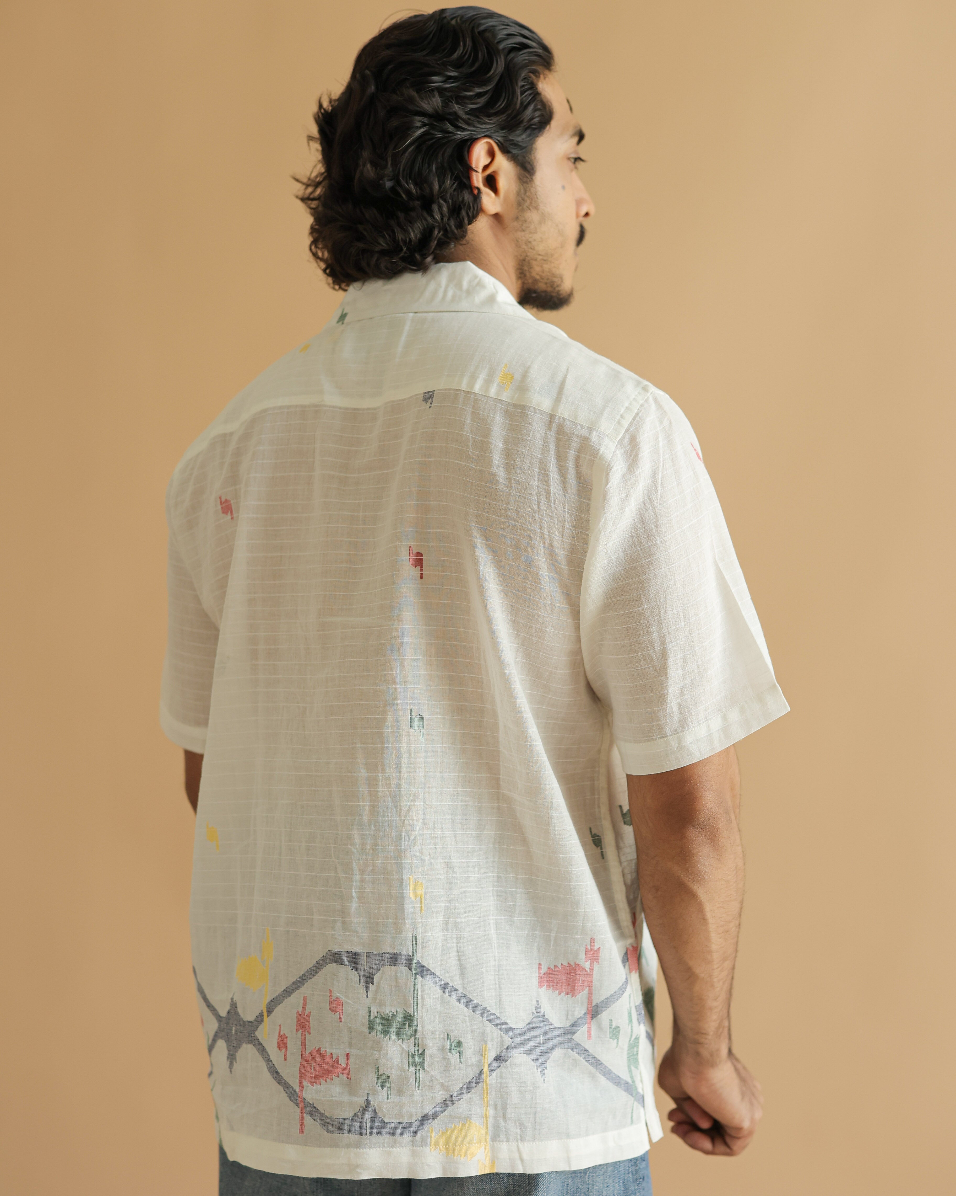WHITE JAMDHANI SHIRT