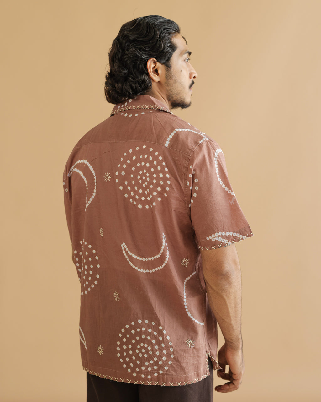 Chand Beige Bandhani Shirt