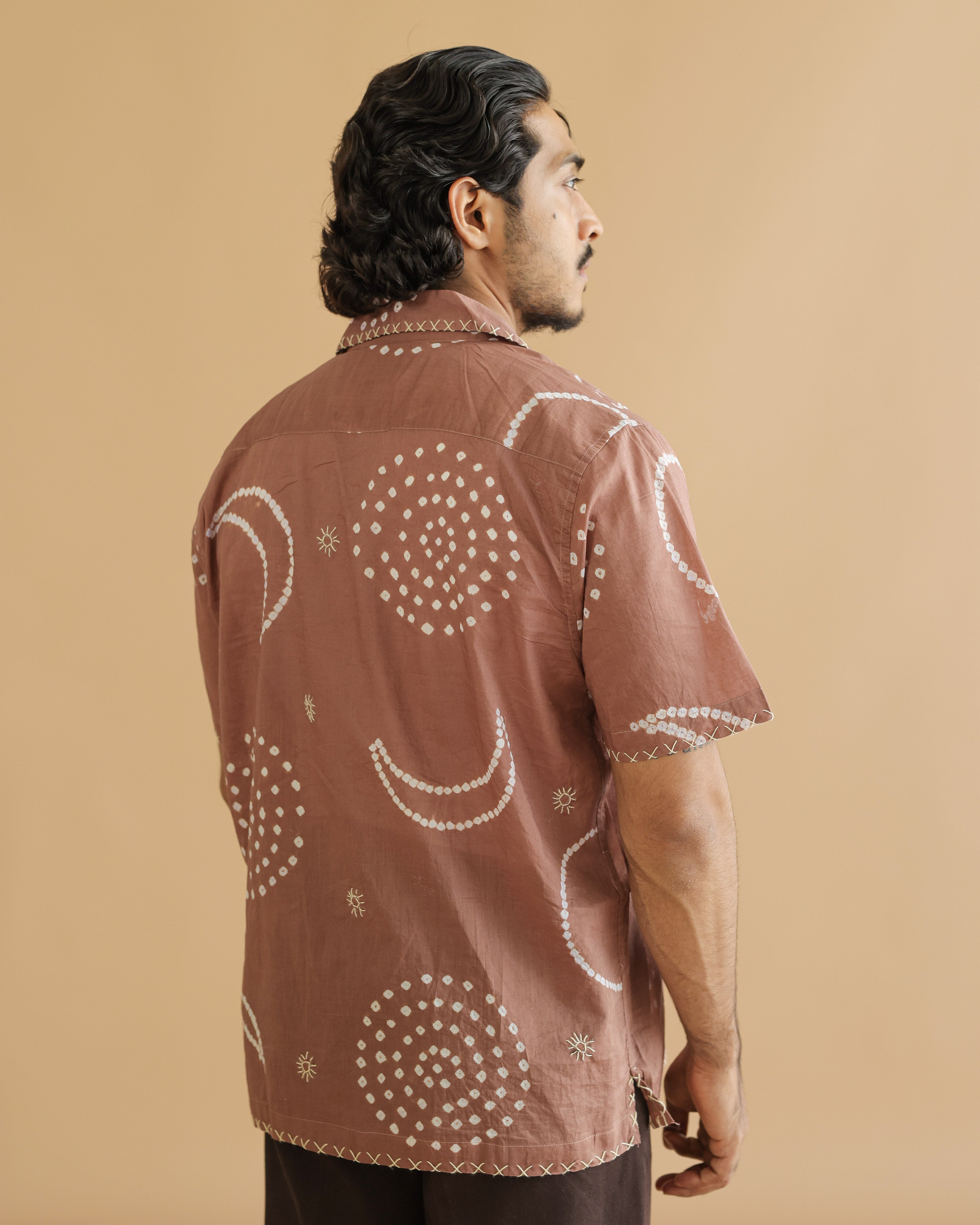 Chand Beige Bandhani Shirt