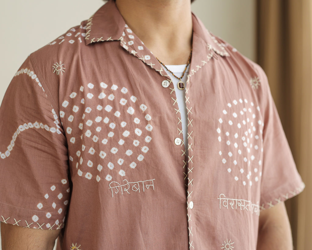 Chand Beige Bandhani Shirt