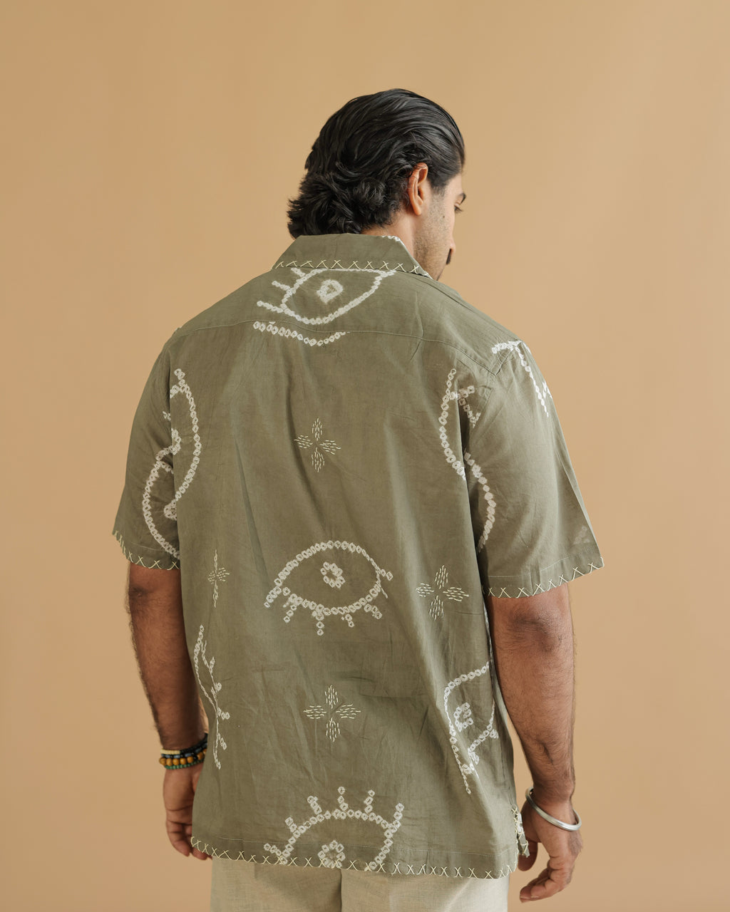 NAZAR GREY BANDHANI SHIRT