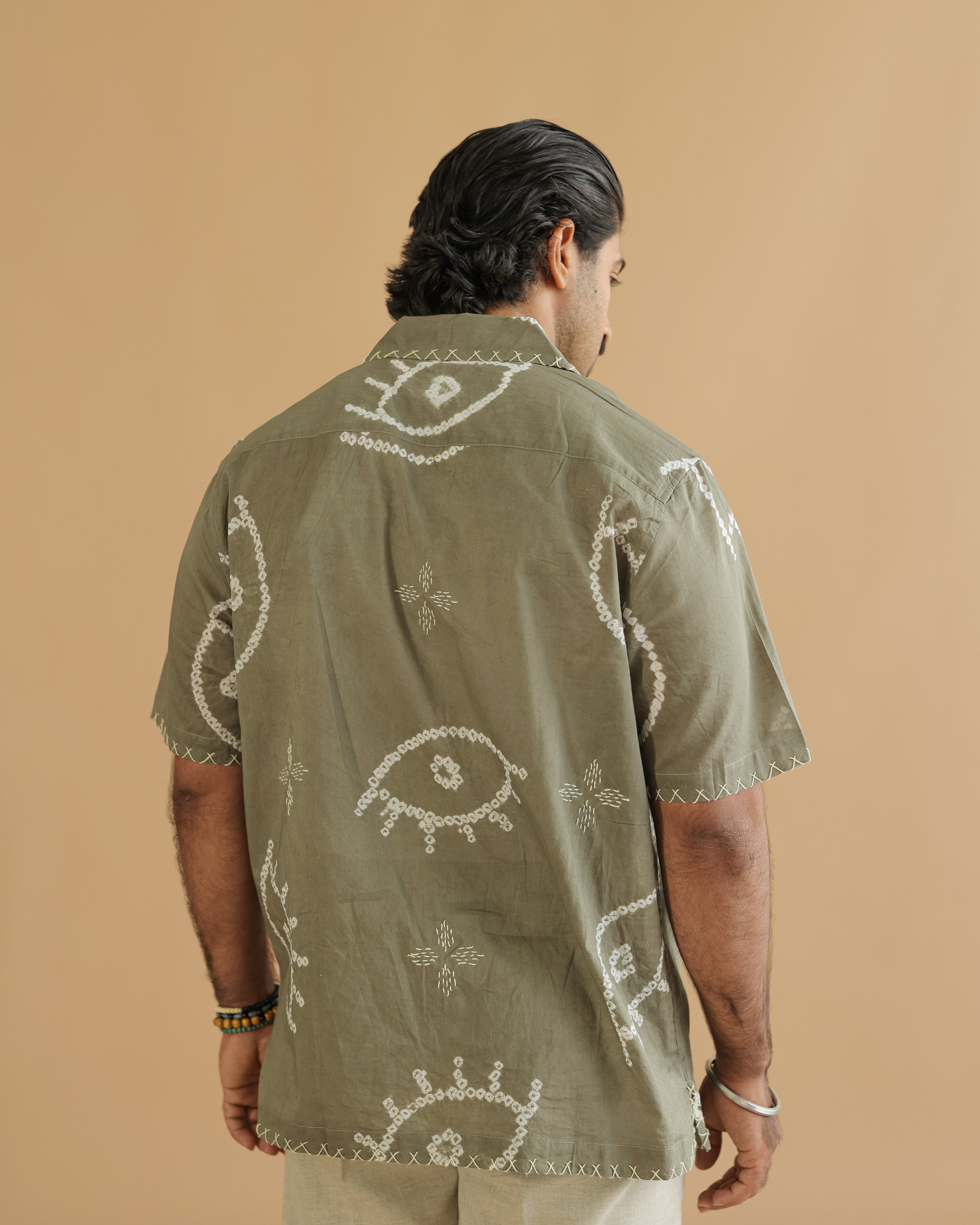 NAZAR GREY BANDHANI SHIRT